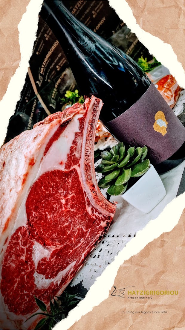 Ribeye Steak με Κρασί — Hatzigrigoriou Artisan Butchery